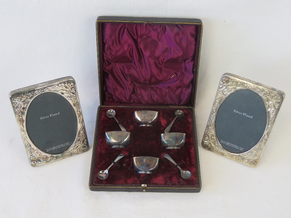 A set of early 20thC silver plated squar