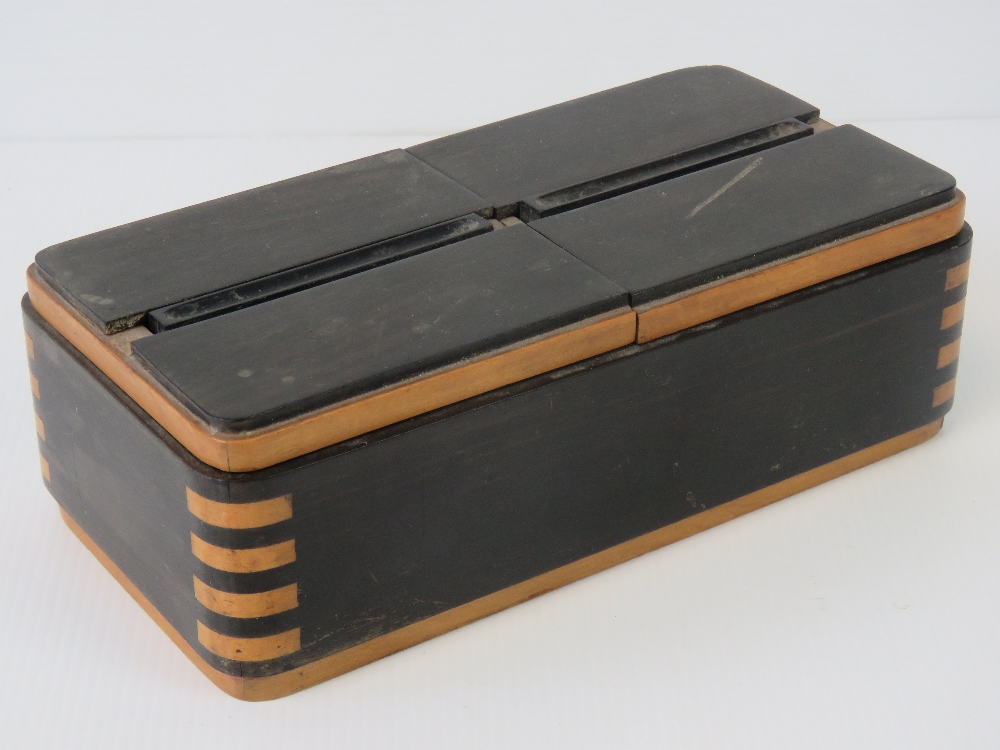 A 1930s Art Deco style ebony and boxwood