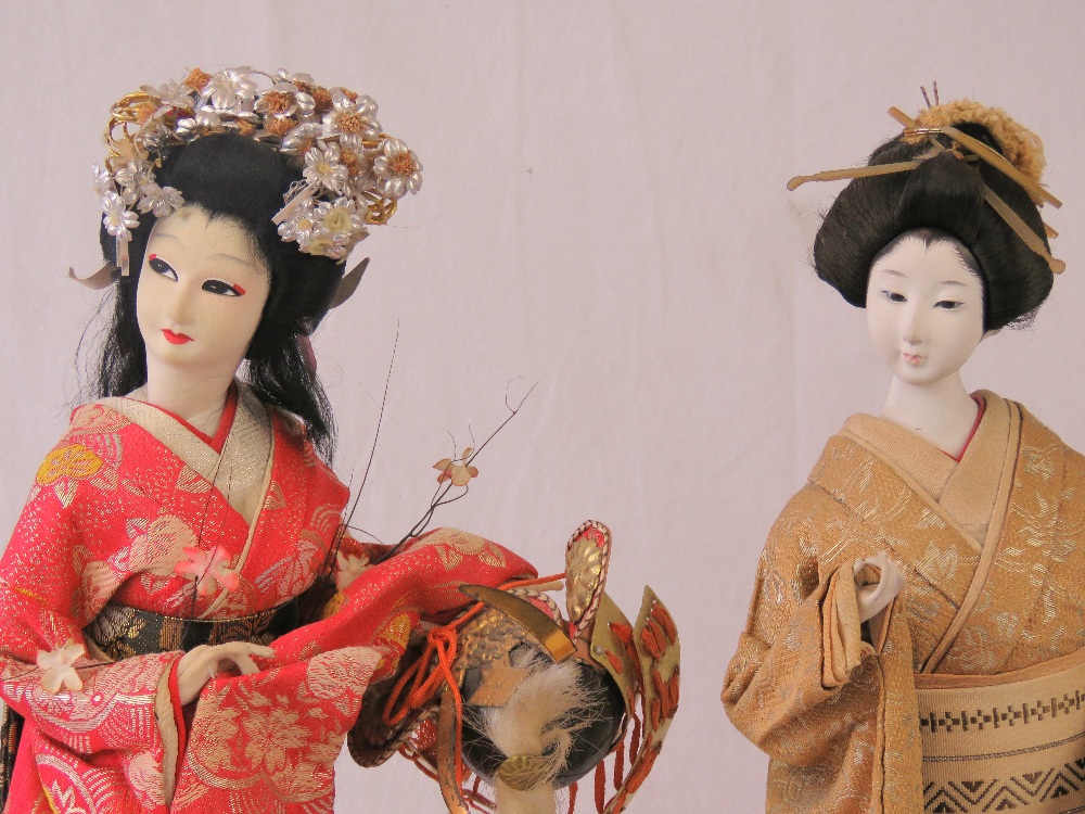 Two 20th century Geisha girl free standi - Image 2 of 3