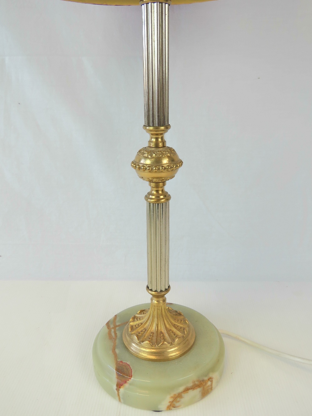 A smart onyx and gilt brass table lamp w - Image 2 of 2