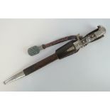 A WWII German Police ceremonial bayonet with frog and portapee, made by Eickhorn, Solingen.