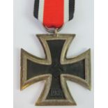 A WWII German Iron Cross 2nd class medal on ribbon.