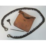 A WWII British military Pioneers pull chain saw, dated 1942 with military marks upon, made by B.H.G.