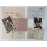 Two WWII German sweetheart letters with signed photographs.