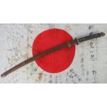 A Shin Guntu Samari sword, 1932 WWII Military Officer issue, surrendered to USMC in 1942,