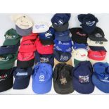 A collection of motor sport caps and others, twenty-eight items.