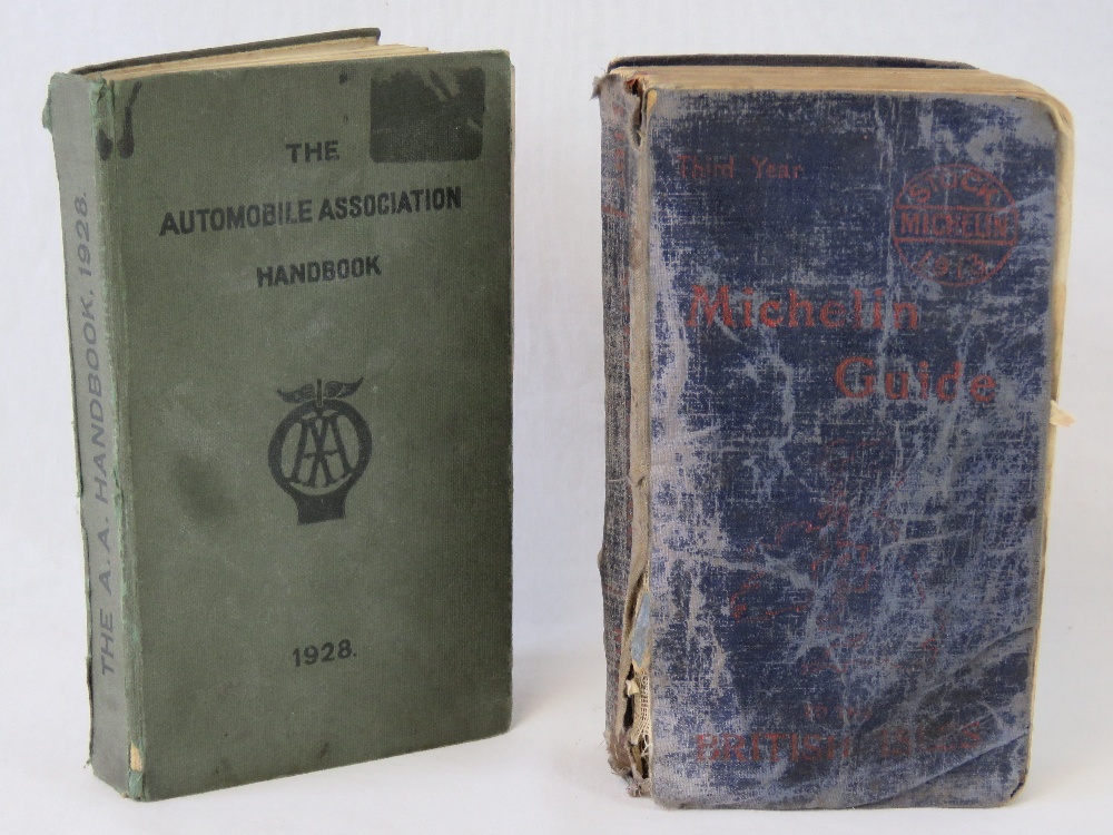 The AA Handbook 1928, together with the Michelin Guide of the British Isles 1913. Two items, a/f.