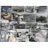 Lotus; a quantity of assorted vintage race day and press photographs including; Elite, Super Seven,