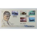 A rare First Day cover bearing five stamps commemorating World Land Speed Records dated 29th