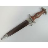 A WWII SA Officers dagger in scabbard, h