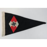 A Hitler Youth triangular car pennant, 3