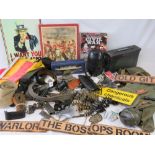 A quantity of assorted militaria includi