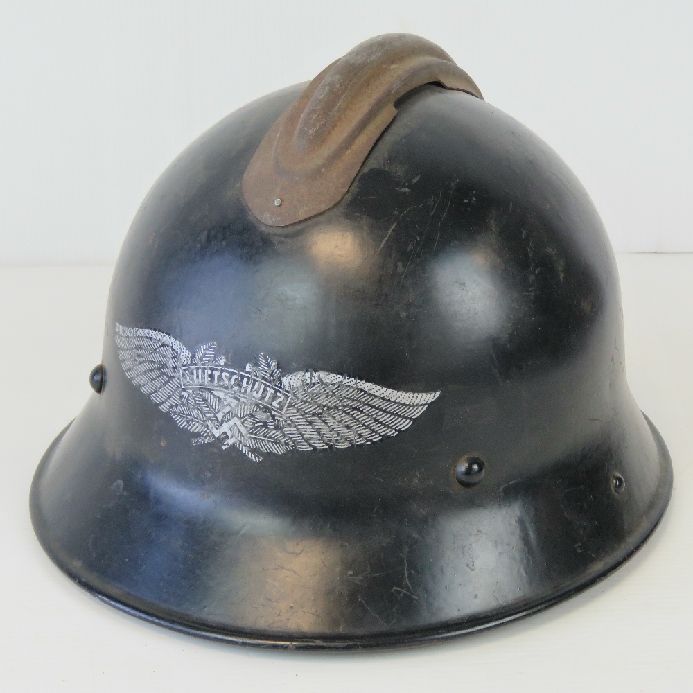 A WWII German Luftschutz Officers helmet