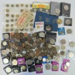A quantity of Georgian and later coinage including; nine pre-1920 three pence coins (0.