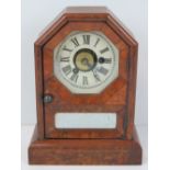 A late 19thC small American shelf clock by Seth Thomas, Thomaston, Connecticut, in a walnut case,