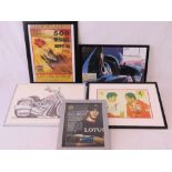 A quantity of F1 and motorsport related prints including;