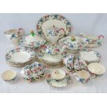 A Royal Cauldon 'Victoria' pattern dinner and coffee service, similar pattern to 'Flora Dora'.