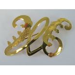 An 18ct gold name/initials brooch, hallmarked 750, 2.49g.
