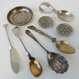 A HM Edward VII silver gilt coronation souvenir tea spoon, Birmingham 1901,