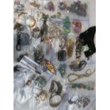 A quantity of assorted costume jewellery including pendants, necklaces, earrings, etc.
