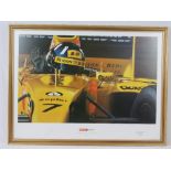 Limited edition print; 'Farewell from a Champion' by Mike Thompson, number 452 of 950, 44 x 70cm,