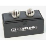 A pair of as new gear stick cufflinks in