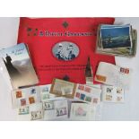 A small collection of stamps; includes a