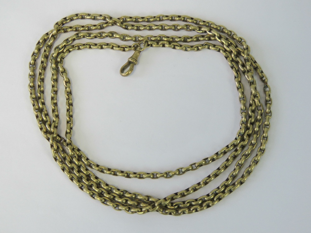 A gilt metal guard chain complete with d