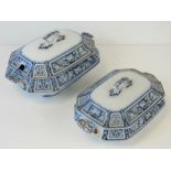Two lidded late Victorian tureens in the