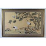 A modern Chinese painting on silk of a r