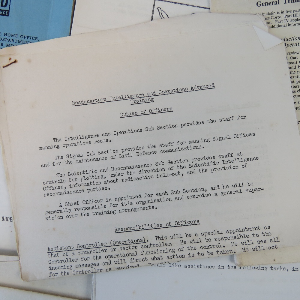 A quantity of Civil Defense Home Office paperwork, mostly post war, - Image 2 of 4