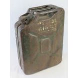 A vintage military 20L Petrol / Diesel can dated 1991.