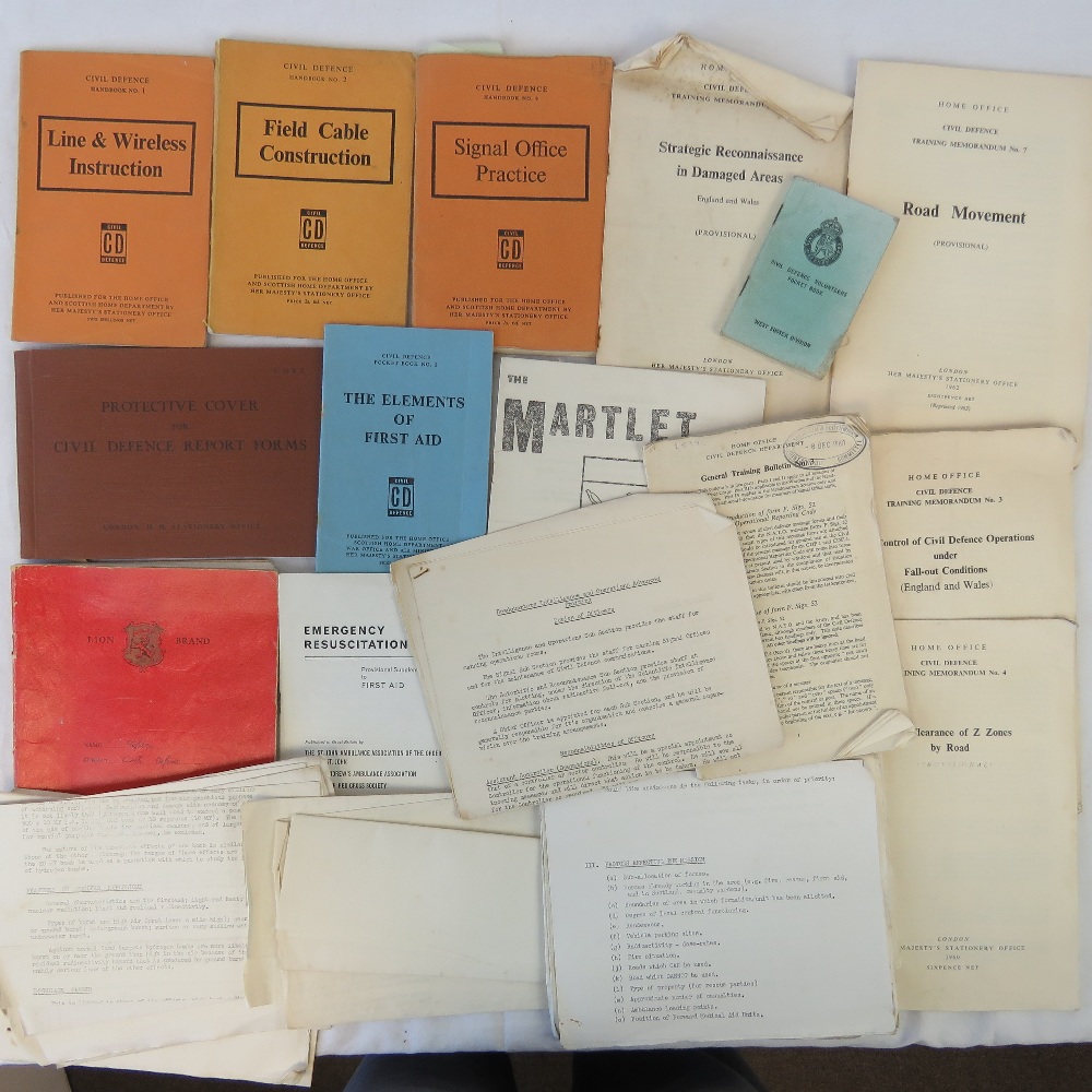 A quantity of Civil Defense Home Office paperwork, mostly post war,