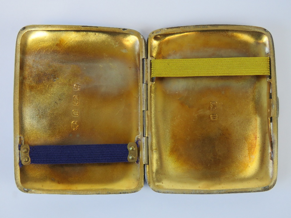 A HM silver British military inter-regiment shooting competition cigarette case having presentation - Image 2 of 4