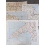 Four 1940 Revision War Office maps; Portmadoc & Criccieth sheet 49 published 1932,