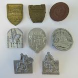 Eight WWII German Day badges including 'Gau Niederdonau' marked RZM M9/238.