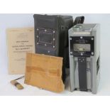 A British Military Cold War era Geiger counter in original case with instruction and service manual.