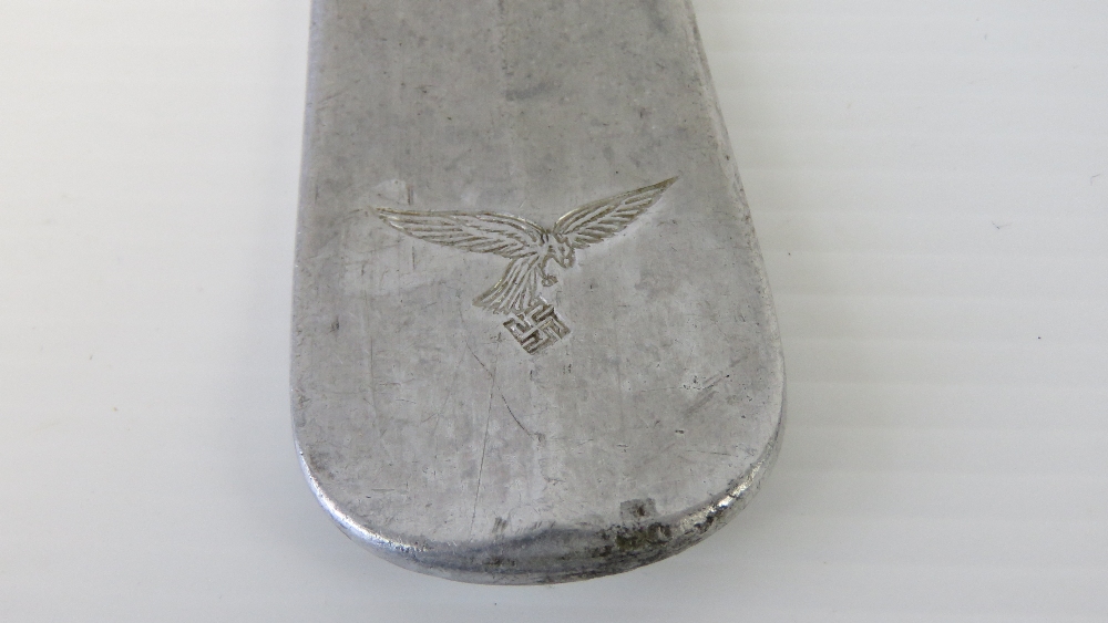 A WWII German Luftwaffe Officers Mess soup ladle having eagle and swastika mark and makers marks - Image 2 of 4