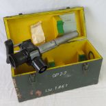 A Soviet Cold War era Main Gun OP-27 aiming sight for T-72 Heavy Tank. In transit box with manual.