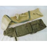 A WWII British Bren Light Machine Gunners spare barrel and accessories bag 1944 dated with original