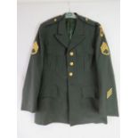 A US Military 1st Gulf war era army dress uniform for a Staff Sargent in the Special Transport