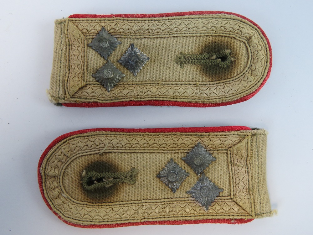 A pair of WWII German Afrika Corp NCO epaulettes.