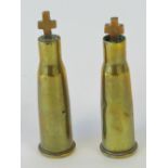 Trench art; a pair of WWI French Lebel R