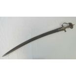 An Indian Talwar sword with scabbard.