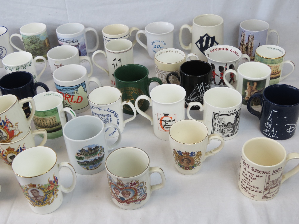 A selection of commemorative and souvenir ceramic mugs. - Image 2 of 2