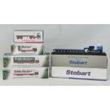 Six boxed Atlas Editions Eddie Stobart vehicles.