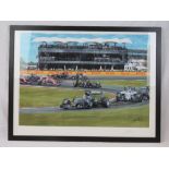 Limited edition giclee print; Lewis Hamilton 2015 British Grand Prix by David Johnson,