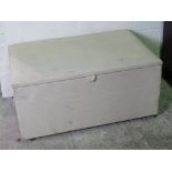 A large lidded padded Ottoman 98cm wide.
