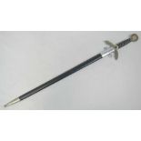 A WWII German Luftwaffe sword, blade marked for Eikhorn Solingen and measuring 67cm in length,