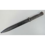 A WWII German K98 bayonet with original scabbard,